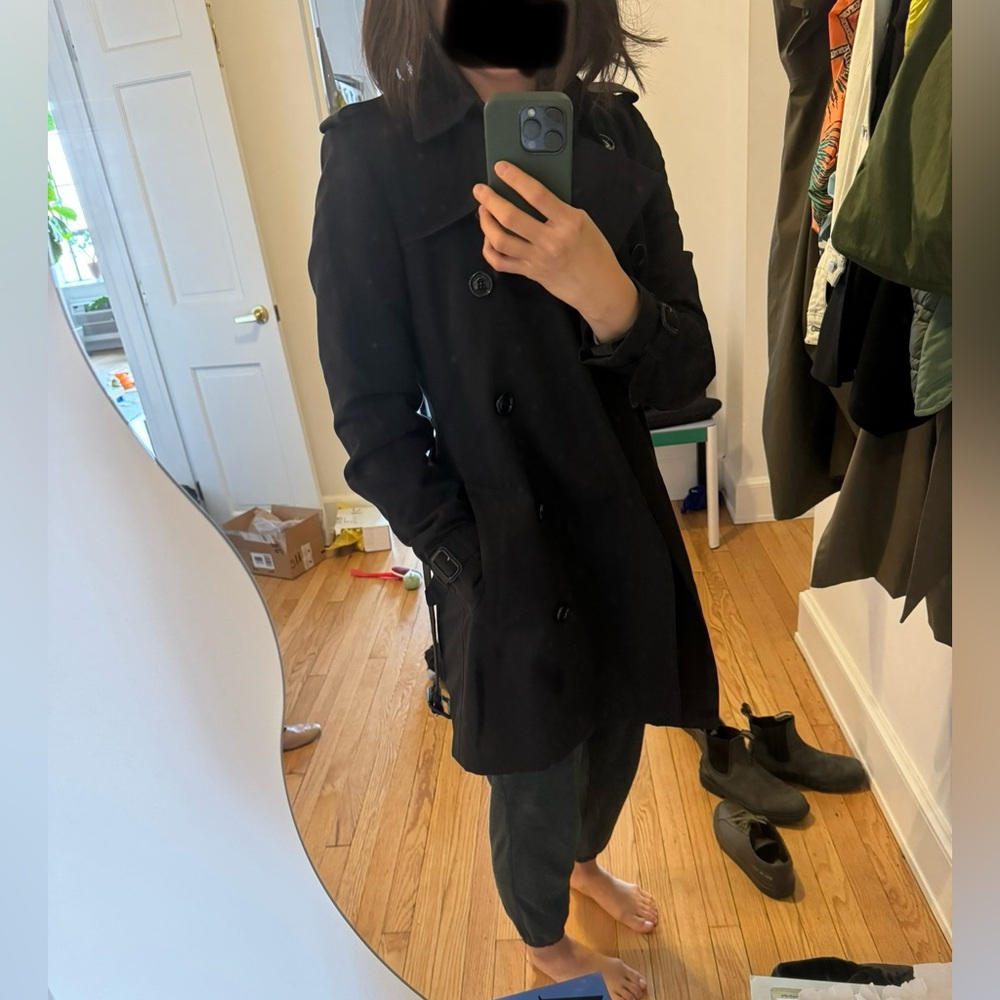 Burberry black trench coat
